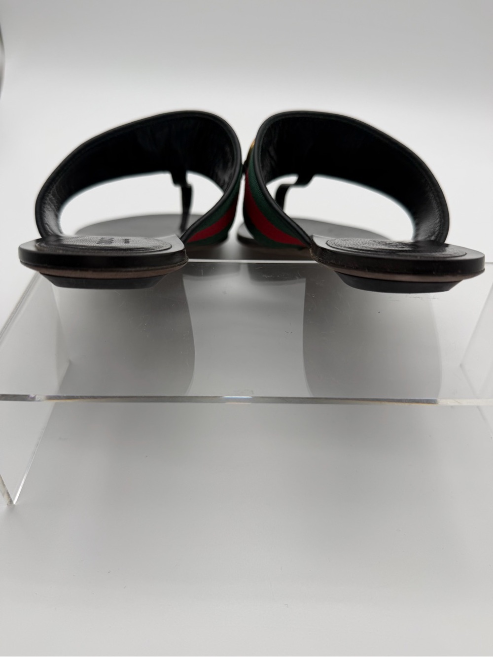 Gucci Black Lifford Leather Flip Flop Thong Sandal Size 35+ - Picture 14 of 15